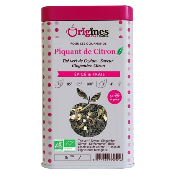 Thé Vert Bio - Piquant de Citron - 100g